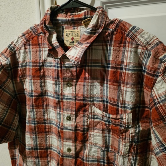Red Head Brand Co Mens Plaid Short Sleeve Button Down Shirt Size 2XL - Picture 2 of 5